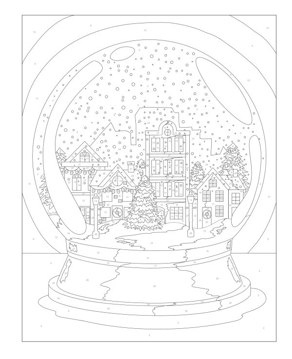 Coloriage par numéros – Noël – Image 2